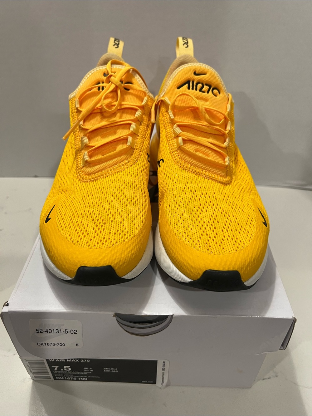 Nike 270 Bright Yellow Mesh Sneakers